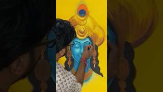 Krishna acrylic painting #krishnaart #krishnaflute #krishnastatus #artshorts