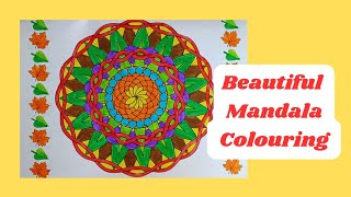 Beautiful Mandala Colouring #satisfying #mandala #colouring