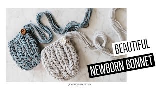 How To Knit a Newborn Bonnet-Gorgeous new stitch for the Intermediate and Beginner knitter