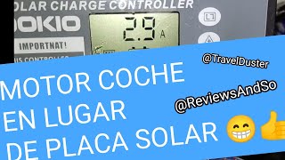 😁👍🌌 Alternador motor coche usurpando funcionalidad placa #solar recargando lifepo4 con bateria coche