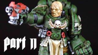 How to paint Dark Angels Space Marine part 2 by Lester Bursley