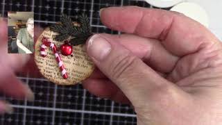 #ChristmasinJuly2022Project   Faux Fabric Covered Buttons