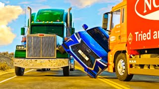 Truck and Car Crashes Gameplay - Overtakes and Car Crashes - BeamNG.Drive