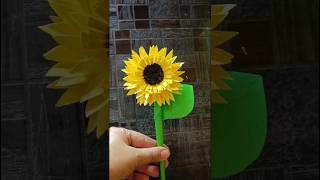 Sunflower Making With paper #papercraft #easypapercraftforkids #papersunflower