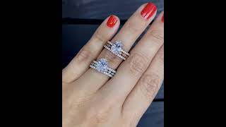 2.25 ctw oval accented solitaire ring stacks comparison