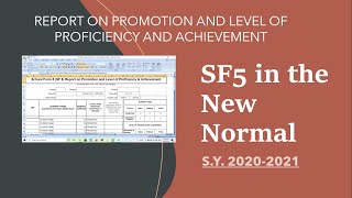 SF5 in New Normal -Report on Promotion and Level of Proficiency