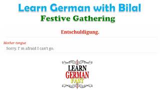 Learn German with Bilal:- Festive Gathering