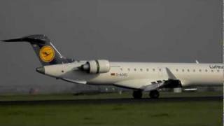 Lufthansa Regional CRJ-900 landing Amsterdam Schiphol