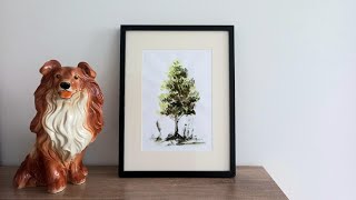 Как нарисовать дерево. Рисуем дерево акварелью. Watercolor painting - how to draw a tree.