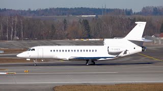 Dassault Falcon 8X from ExecuJet Middle East T7-ONEX departure at Munich Airport MUC EDDM