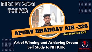 NIMCET-21 | AIR-328 | How he managed drop year with Self Study ? Tips & things to remember #nimcet