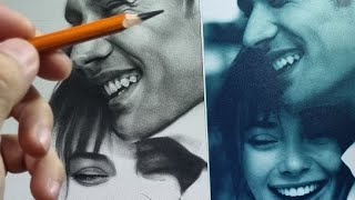 EASY & QUICK Shading! How to Draw Realistic Portraits with Charcoal Pencil- Drawing Live Tutorial