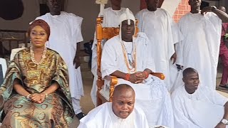 OONI OF IFE WITH PRETTY OLORI ADERONKE AT MOREMI FESTIVAL