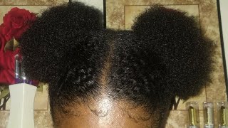 TWO AFRO PUFFS ON 4C NATURAL HAIR || TWA HAIR || Dimples Bailey