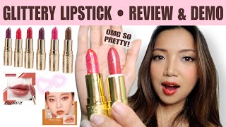 GLITTER LIPSTICK REVIEW |  PERFECT CHRISTMAS GIFT!❤️ #makeup #viral #trending #fypシ