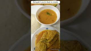 বাঙালির প্রিয় ইলিশ মাছ | Bengali Lunch Thali |#shorts #food #indianfood #trending #bengali