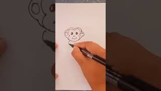 How to draw monkey #drawing #easydrawing #viral #youtubeshorts