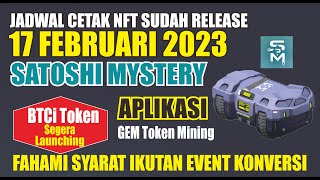 Sudah Release Jadwal Conversi GEM Token Ke BTCi Token [ SYARAT IKUTAN EVENT KONVERSI ]