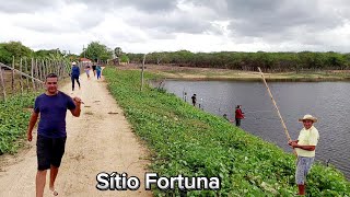 Pescaria no açude do Sítio Fortuna com os amigos e fazendo pirão