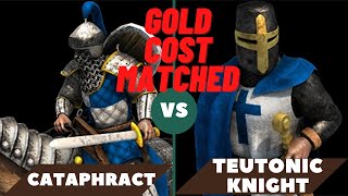 AOE2: 64 ELITE BYZANTINE CATAPHRACTS VS 120 ELITE TEUTONIC KNIGHTS