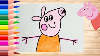 رسم بيبا بيج خطوة بخطوة للاطفال / رسم سهل / رسم كرتون للاطفال / How to draw Peppa Pig for kids