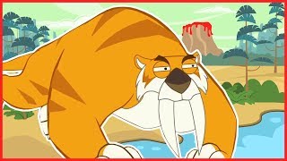 The Awesome Saber-Toothed Tiger | Dinosaur Song For Kids | With Sing Along Lyrics