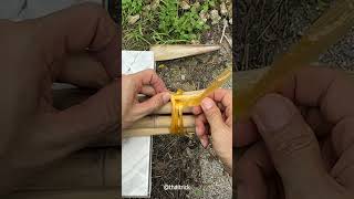 Quick firewood bundle hack  #knots #campinghacks #diy