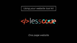 0.2  Using your website toolkit