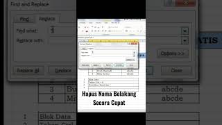 TRIK CEPAT HAPUS NAMA BELAKANG #belajarexcel #trikexcel #excelpemula