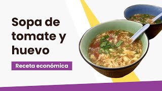 Sopa de tomate y huevo