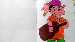 Ganapati ki drawing || ganesha drawing || easy step by step drawing ||