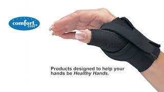 Comfort Cool Thumb CMC Restriction Measuring Instructions for osteoarthritis & medial subluxation