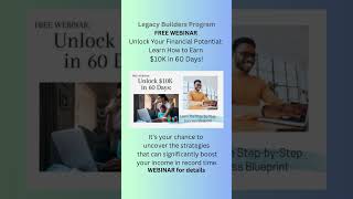 Legacy Builders Program Online Business. Come join us at our FREE WEBINAR!