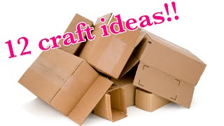 12 diy creative craft ideas with waste cardboard box anyone can do