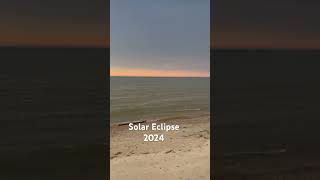 Solar Eclipse Darkness Over Lake Erie with Rainbow #eclipse #solareclipse #eclipse2024