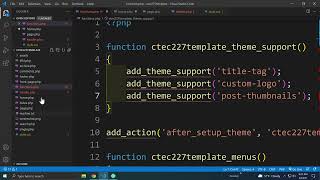 CTEC 227: Part 4 - Create the template parts folder for your WordPress theme