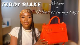 TEDDY BLAKE “Ava croco gold 11” REVIEW + WHAT IS IN MY BAG 👜 | MonnyLagos | #teddyblake