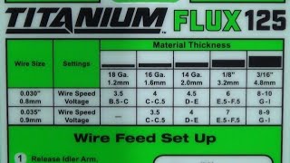 Titanium EasyFlux 125 flux core welding Tips &Tricks