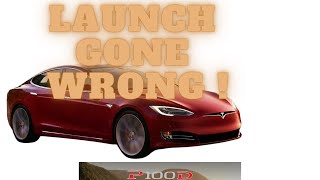 TESLA MODEL S P100D LAUNCH ! (GONE WRONG)