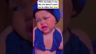 My baby is shy shy#baby #babies #mom #momlife #fyp #cute #tiktok #trend #shorts #short #shortsvideo