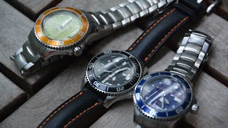 Vostok Amfibia Reef review of all 1st gen watches with 2416B movement.