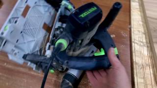 Зарезка детали под 45 градусов. Festool ts55