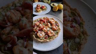 تارت جمبري و أفوكادو tarte salée crevettes  guacamole 🍤