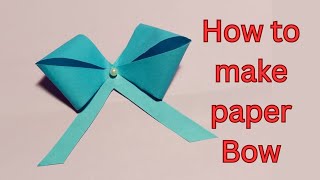 Easy paper bow/ paper bow gift topper/ diy/ gift wrapping/ how to make easy paper bow.