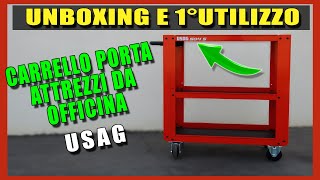 Unboxing Carrello Porta Attrezzi USAG 504S - Multi-purpose roller cabinet with 3 shelves