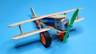 How to Make Aeroplane ✈️ with DC Motor || Simple DC Motor Airplane Project for Beginners