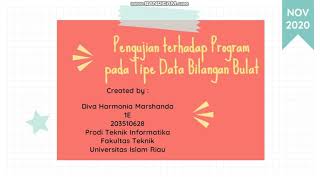 Pengujian Program pada Tipe Data C++