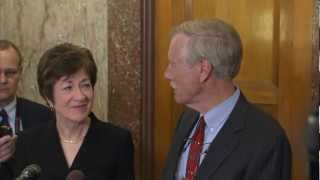 Senator Susan Collins welcomes Senator-Elect Angus King to Washington, DC