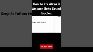 How to Fix Alexa & Amazon Echo Sound Problem #shortvideo #shorts #alexa