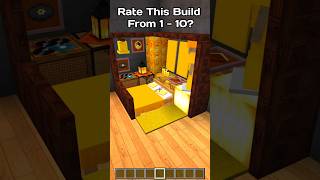 Minecraft Yellow Interior Bed Design 🛏️ #shorts